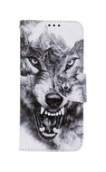 TopQ Case Vivo V21 5G book Black and white wolf 73539 - Phone Case
