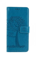 TopQ Case Samsung A53 5G booklet Turquoise tree owls 73828 - Phone Case