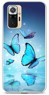 TopQ Cover Xiaomi Redmi Note 10 Pro silicone Blue butterflies 59645 - Phone Cover