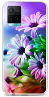 TopQ Cover Vivo Y33s silicone Purple flowers 69193 - Phone Cover
