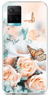 TopQ Cover Vivo Y33s silicone Rose with butterfly 69188 - Phone Cover