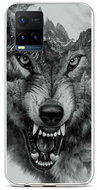 TopQ Cover Vivo Y21s silicone Black and white wolf 69135 - Phone Cover