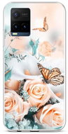 TopQ Cover Vivo Y21s silicone Rose with butterfly 69100 - Phone Cover