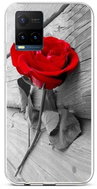 TopQ Cover Vivo Y21s silicone Red Rose 69098 - Phone Cover