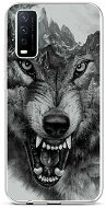 TopQ Kryt Vivo Y11s silikón Čiernobiely vlk 70100 - Kryt na mobil