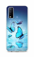 TopQ Cover Vivo Y11s silicone Blue butterflies 70063 - Phone Cover