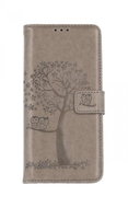 TopQ Case Vivo Y21s booklet Grey tree owls 70755 - Phone Case