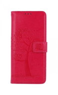 TopQ Case Vivo Y21s book Dark pink tree owls 70752 - Phone Case