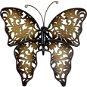 Dekorace Prodex Motýl kov hnědobéžový menší 26 × 24 cm - Dekorace