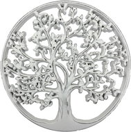 Prodex Tree in circle wooden white 30 cm - Decoration