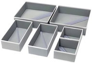 Ruhhy 25764 Folding drawer organiser for underwear, 6 pcs, grey - Drawer Organiser