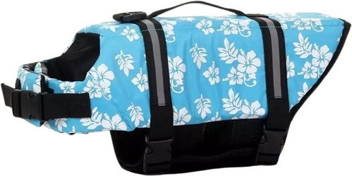 Surtep Floating reflective vest for dog Flower blue S - Swimming Vest for Dogs - Main image