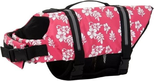 Surtep Floating reflective vest for dog Flower pink XL - Swimming Vest for Dogs - Main image