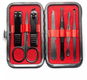 Surtep Manikúrní sada pánská De-luxe 7 ks / černá-červená - Manicure Set