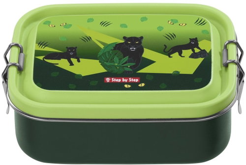 Step by Step Stainless Steel Lunch Box, Black Cat - Lunch Box - Main image