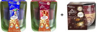 Glade Candles 2 + 1 FREE (Apple 2v1 2v1 + Velvet Tea + Chocolate) - Toiletry Set