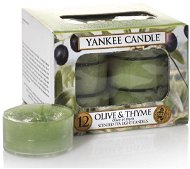 YANKEE CANDLE čajové sviečky 12 x 9,8 g Olive & Thyme - Sviečka