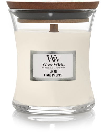 Woodwick Bougie parfumée Linen Mini Jar