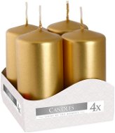 BISPOL Adventní Metalická Zlatá 4× 80 g - Svíčka