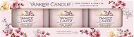YANKEE CANDLE Pink Cherry & Vanilla set Sampler 3× 37 g - Darčeková sada