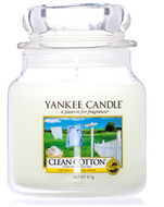 Gyertya YANKEE CANDLE Classic Clean Cotton, közepes méretű, 411 gramm - Svíčka