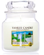 YANKEE CANDLE Classic Clean Cotton, közepes méretű, 411 gramm - Gyertya