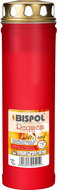 BISPOL cemetery lamp requiem moulded wax plastic red 168 h - Candle