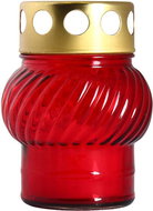 BISPOL hřbitovní sklenená svíčka červená 10 h - Svíčka