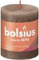 BOLSIUS rusztikus gyertya szarvasbőr barna 80 × 68 mm - Gyertya