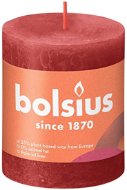 BOLSIUS rustikální svíčka jemná červená 80 × 68 mm - Svíčka