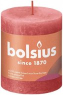 BOLSIUS rusztikus gyertya virágos rózsaszín 80 × 68 mm - Gyertya