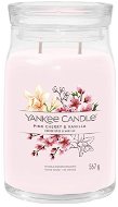 YANKEE CANDLE Signature sklo 2 knôty Pink Cherry & Vanilla 567 g - Sviečka