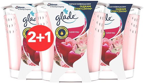 GLADE I Love You 3× 129g - Candle