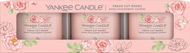 YANKEE CANDLE Fresh Cut Roses 3× 37 g - Ajándék szett