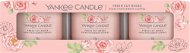 YANKEE CANDLE Fresh Cut Roses 3× 37 g - Dárková sada