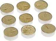 ATMOSPHERA Set of 9 Glittery Tea Lights 12g, Gold - Candle Set
