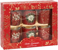 ATMOSPHERA Set of 6 Scented Candles in Red Glass, 40g - Candle Set