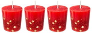 ATMOSPHERA Set of 4 Votive Candles 48g Red - Candle Set