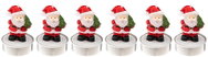 ATMOSPHERA Set of 6 Santa and Snowman Tealights 28g, Red - Candle Set