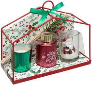 ATMOSPHERA Set of 2 Candles and 1 Diffuser with Holly and Frost-Covered Berries - Gift Set