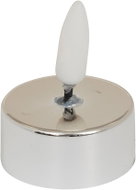 ATMOSPHERA Set of 8 LED Tea Lights, Diameter 5.5cm, Silver Metal - LED Candle
