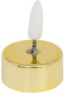 ATMOSPHERA Set of 8 LED Tea Lights, 5.5cm Diameter, Gold Metal - LED Candle