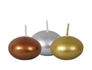 Nohel garden 35452 Svíčka plovoucí metalická 4 cm 3 ks - Sada svíček
