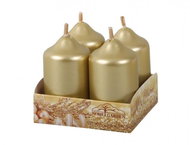 Nohel garden Svíčka adventní metalická lesklá 4 × 7 cm 4 ks - Sada svíček