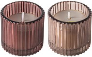 GUSTA Set 2 kusů svíček ve skle průměr 7 cm starorůžová - Candle Set