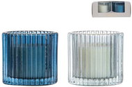 GUSTA Set 2 kusů svíček ve skle průměr 7 cm modrá - Candle Set