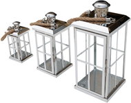 Lex MC8151 Lucerna - nerez, kov, design, set 3 ks - Decoration