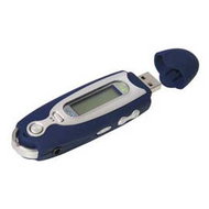 Sweex Blue Bay, 512MB, MP3/ WMA přehrávač, dig. záznamník, USB2.0 disk, 1x AAA, 7 barev podsvícení d - MP3 Player