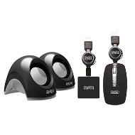 černá, sada repro, myš a USB HUB - Portable Speakers