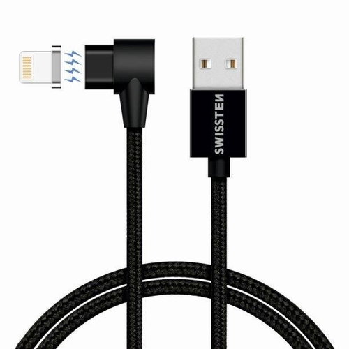 Swissten Arcade magnetisches Textil-Datenkabel USB / Lightning 1.2m schwarz - Datenkabel - Hauptbild